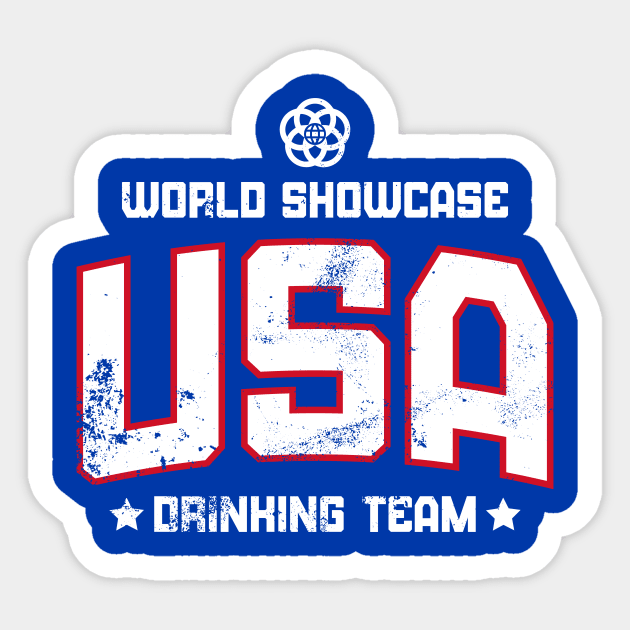 World Showcase Drinking Team - USA Sticker by Merlino Creative